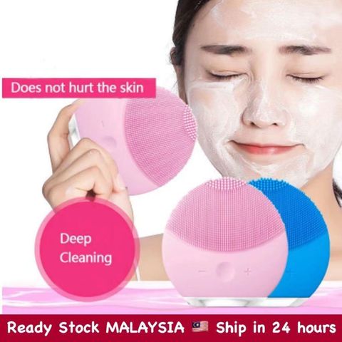Mini 2 Forever Cleansing Electric Sonic Silicone Face Facial Wash Brush Vibra