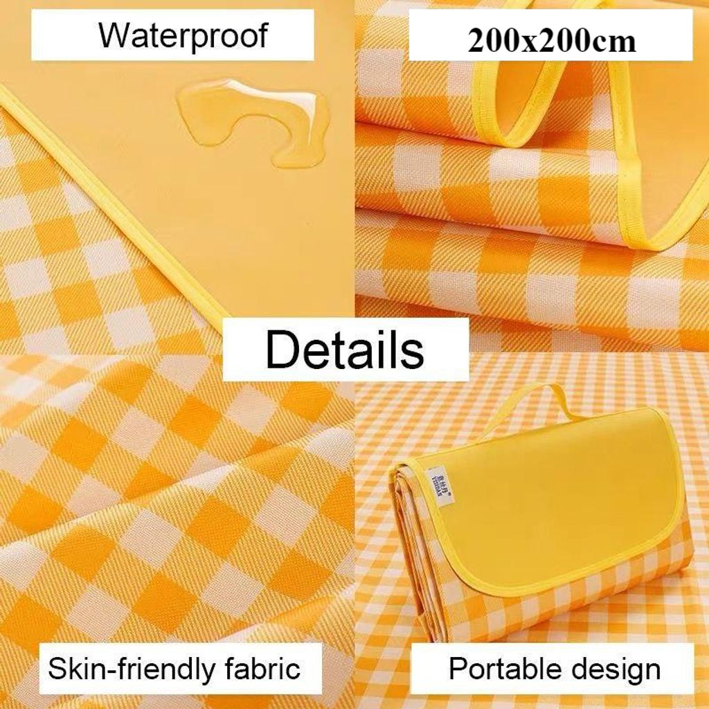 MY128 Waterproof Outdoor Picnic Moisture-Proof Rug Lattice Mat Myhome128 (9)