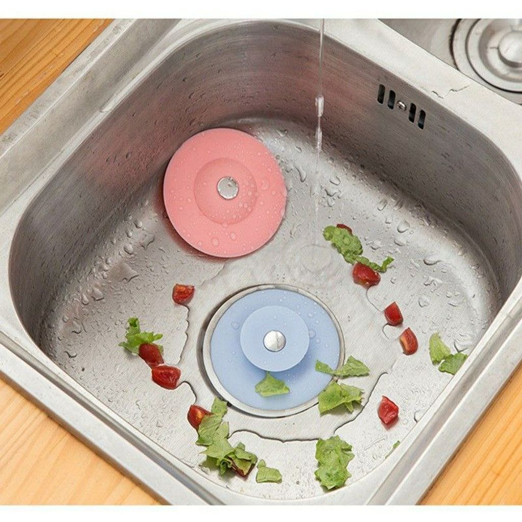 MY143 Bath Plug Kitchen Press Silicone Floor Drain Sink Strainers Stopper Myhome143 (8)