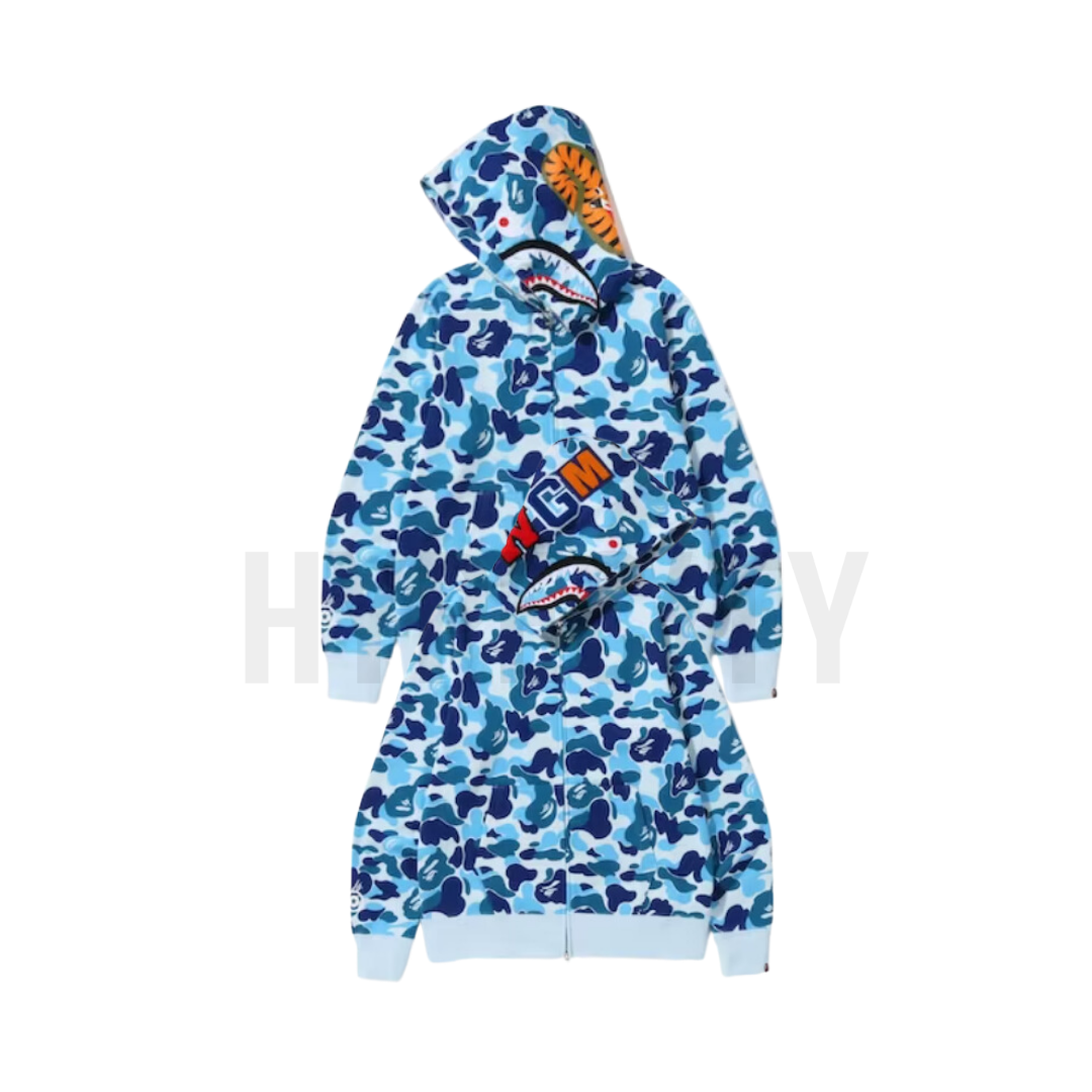 A Bathing Ape ABC Camo Shark Full Zip Hoodie (Pink) S