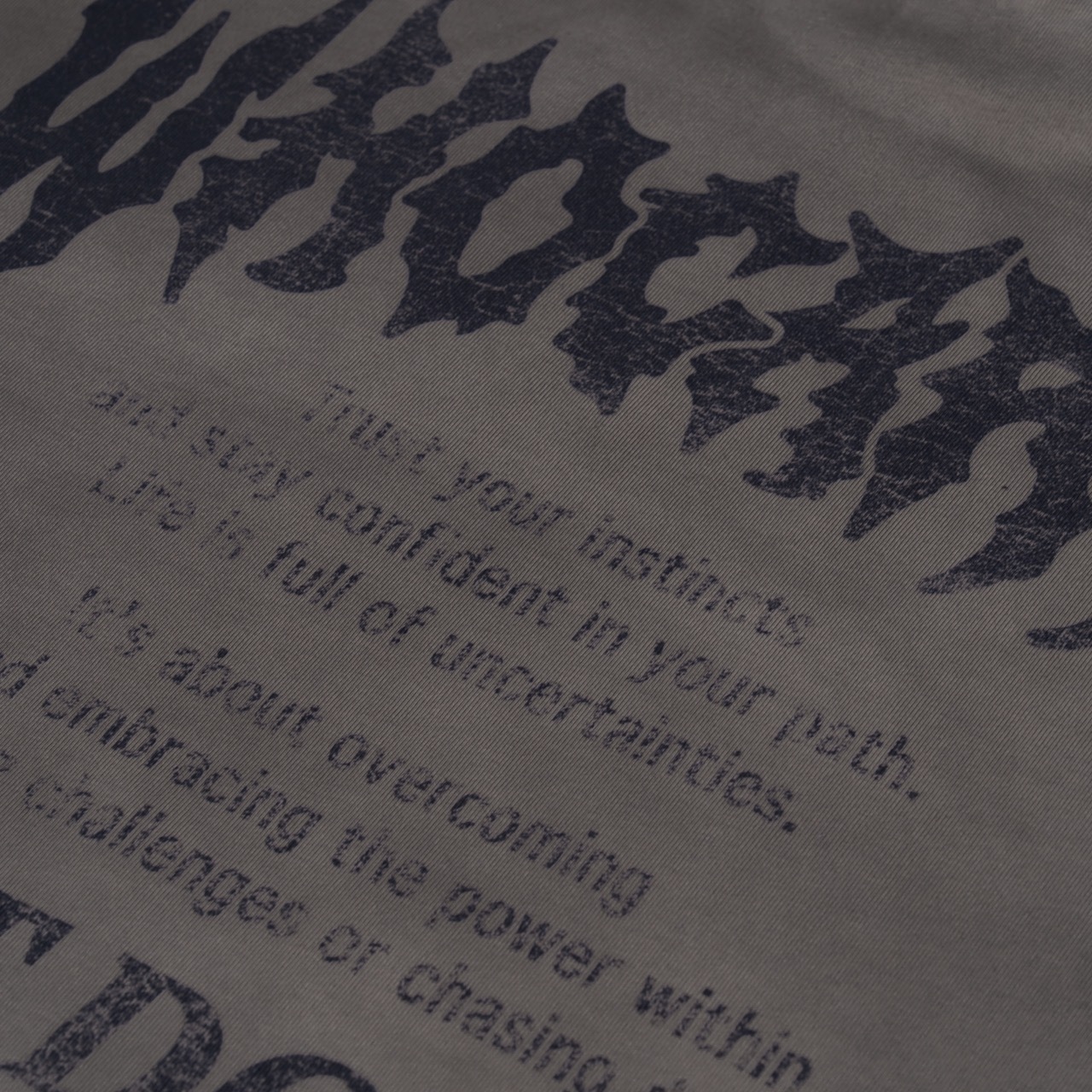 No Fear Quote Tee (Brown)_CloseUp_1 Large