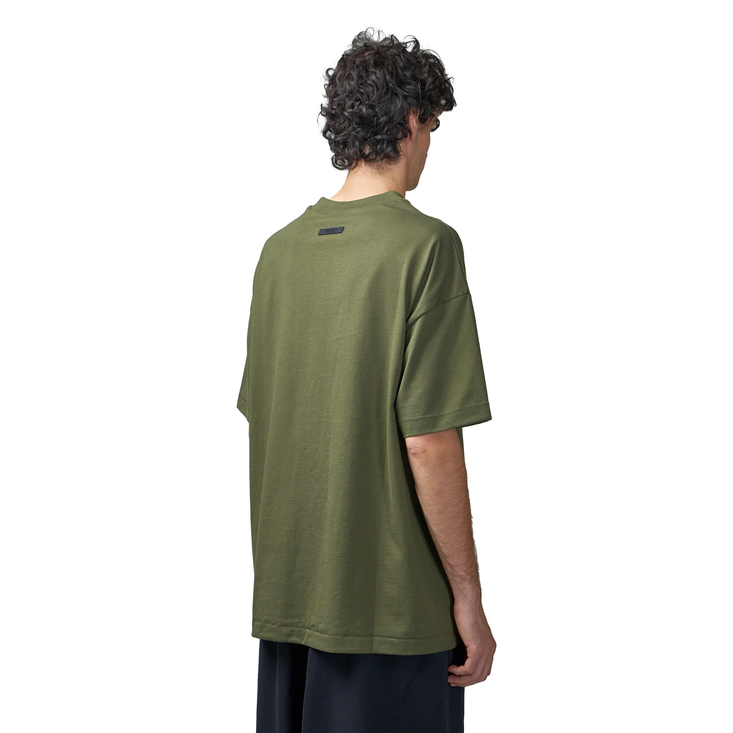 Fear_of_God_Essentials_Jersey_Crewneck_Tee_Military_FW24_-_Back_Model