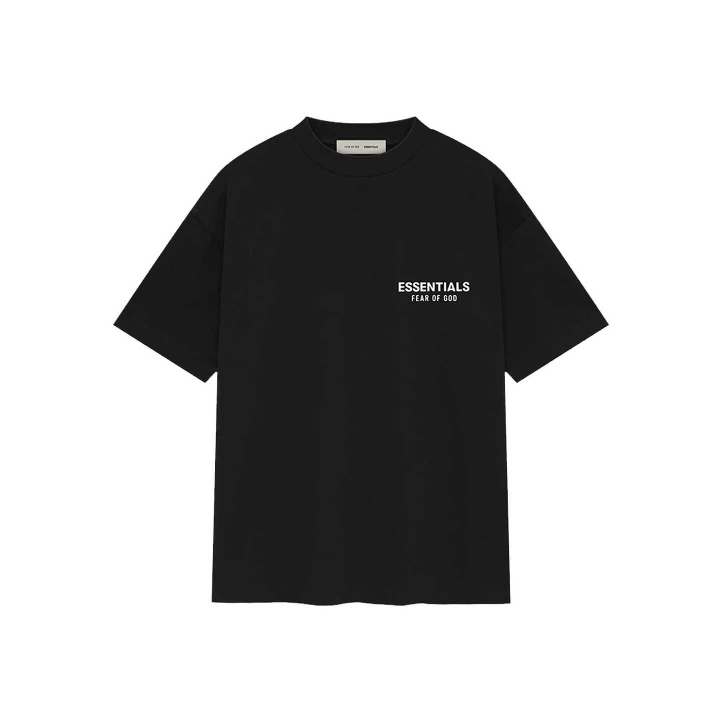 FearofGodEssentialsClassicFitTeeJetBlack_SS25_-Front