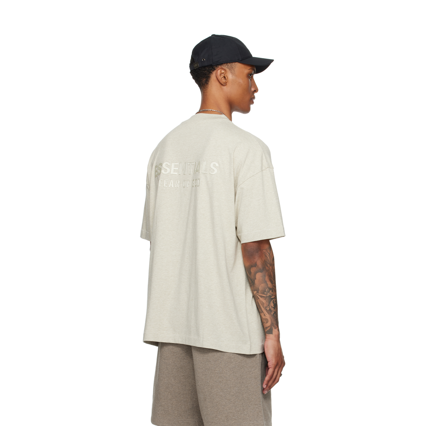 FearofGodEssentialsClassicTeeHeatherStone_SS25_-BackModel