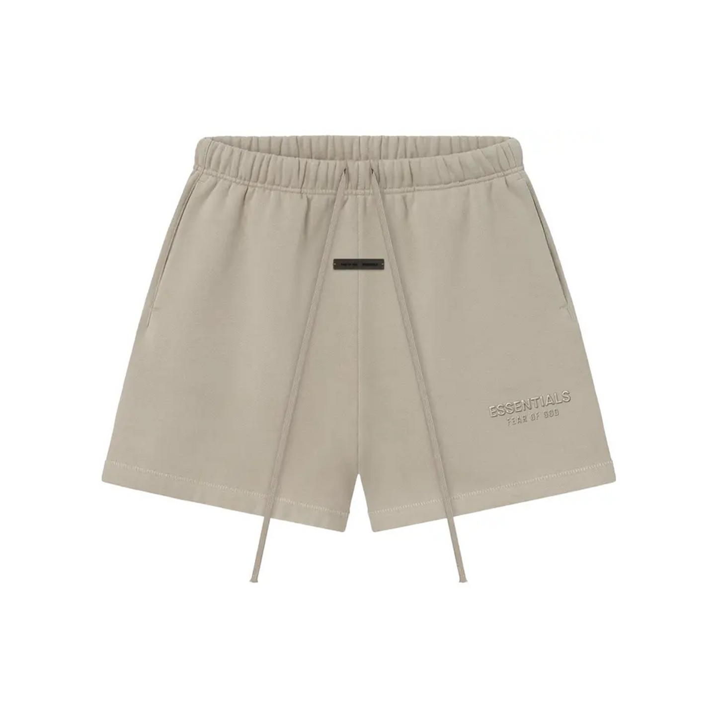 FearofGodEssentialsClassicFleeceSweatshortTimber_SS25_-Front