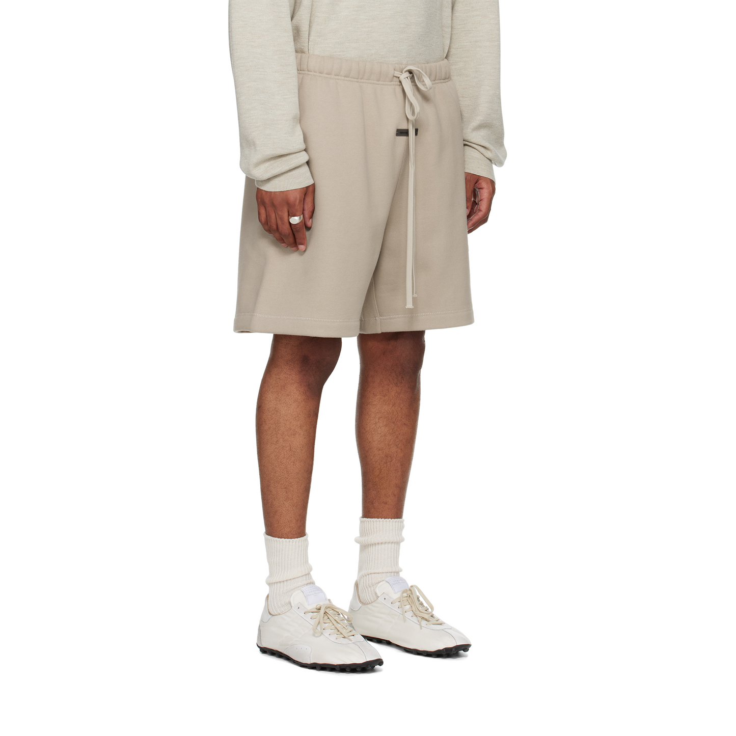 FearofGodEssentialsClassicFleeceSweatshortTimber_SS25_-FrontModel