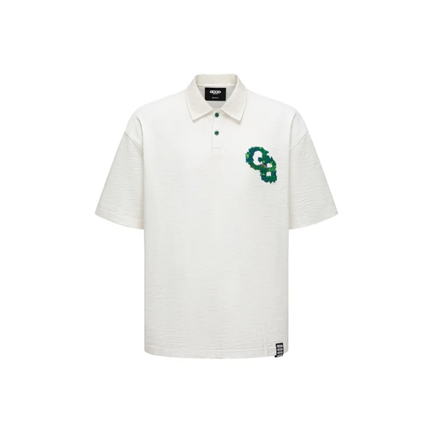 GOODBRANDJungleWonderland3DEmbroideredPoloShirtWhite_SS25_-Front