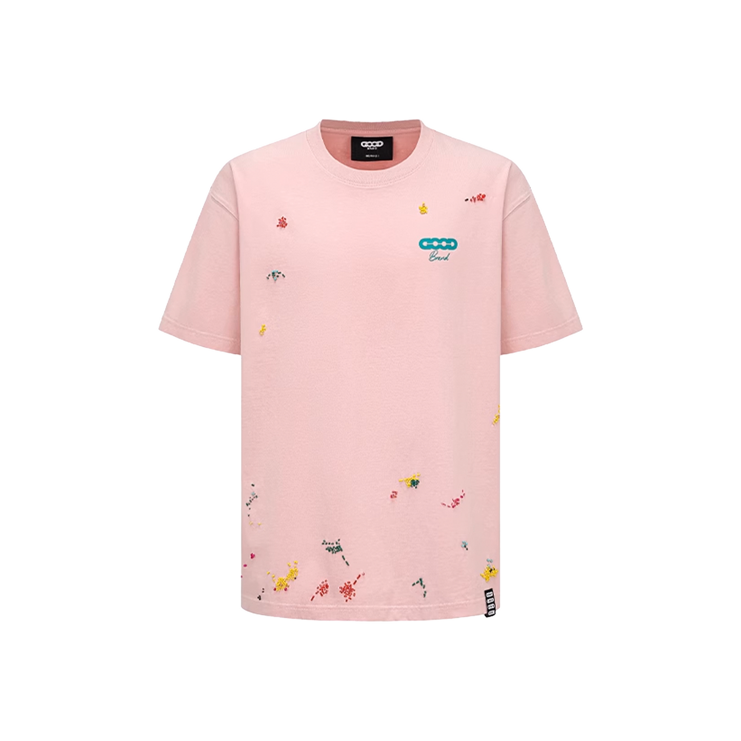 GOODBRANDDopamineTubeBeadedTeePink_SS25_-front