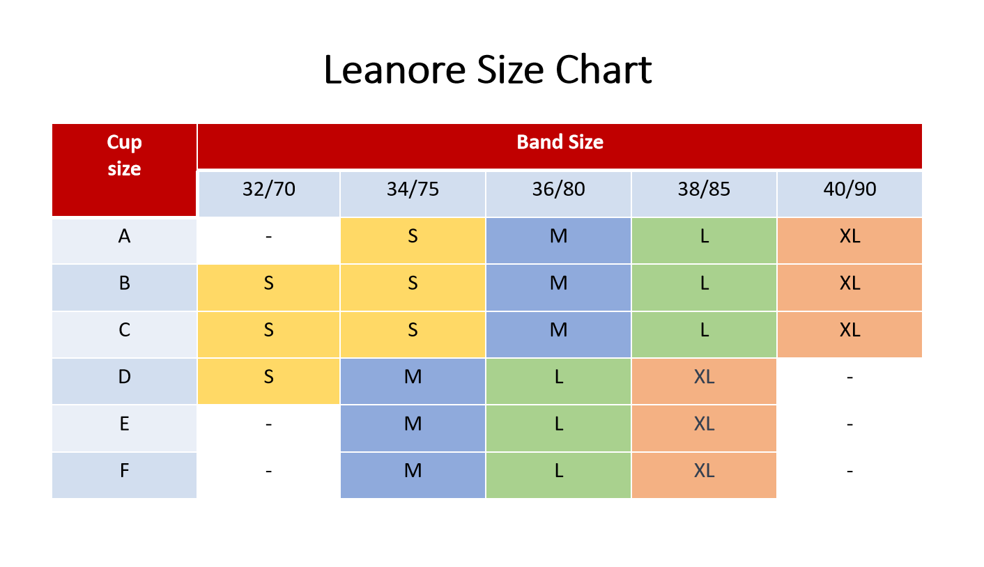 Leanore size chart