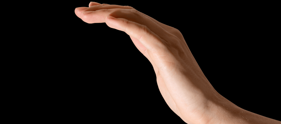 手掌為彎
