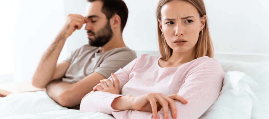 情侶床上不合-示意圖