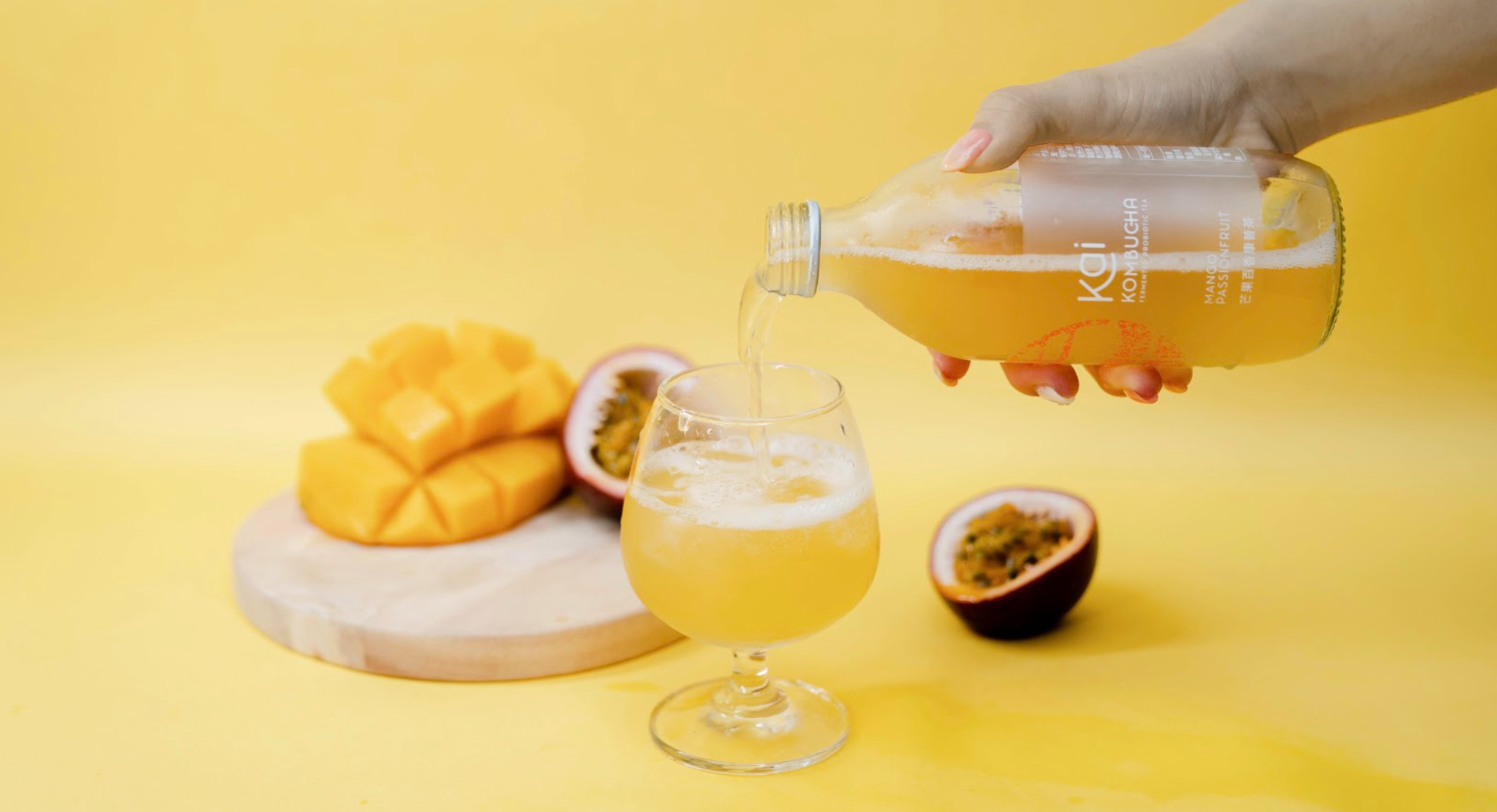 Kombucha with seasonal fruits in Taiwan
