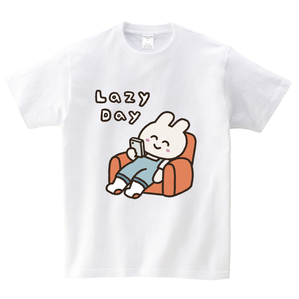 87小兔_白色 L號 Lazy day