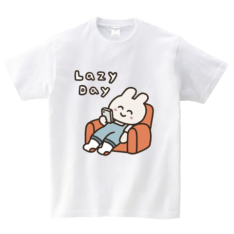 87小兔_白色 L號 Lazy day
