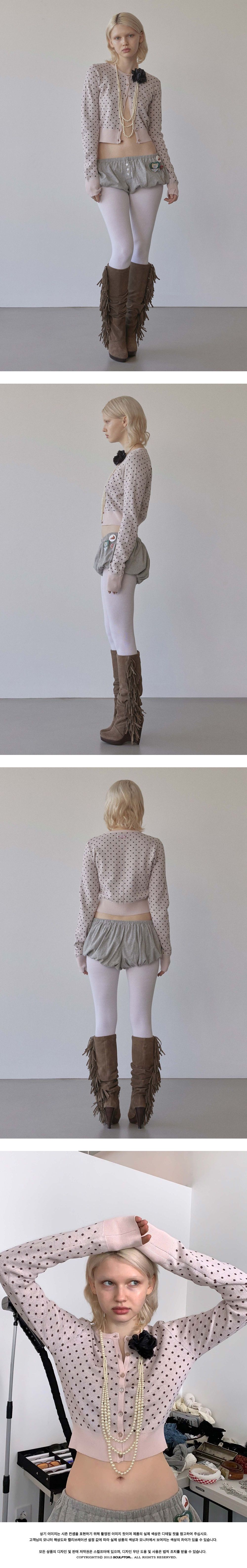 Polka_Dot_Cardigan_Baby_Pink_Brown_1