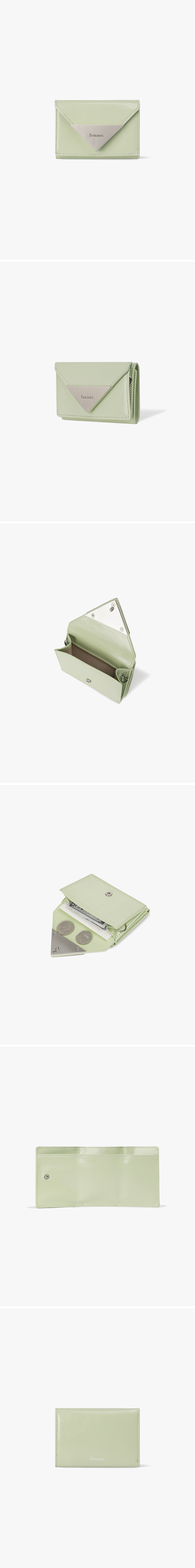 crinkle_triangle_triple_wallet_pistachio_detail