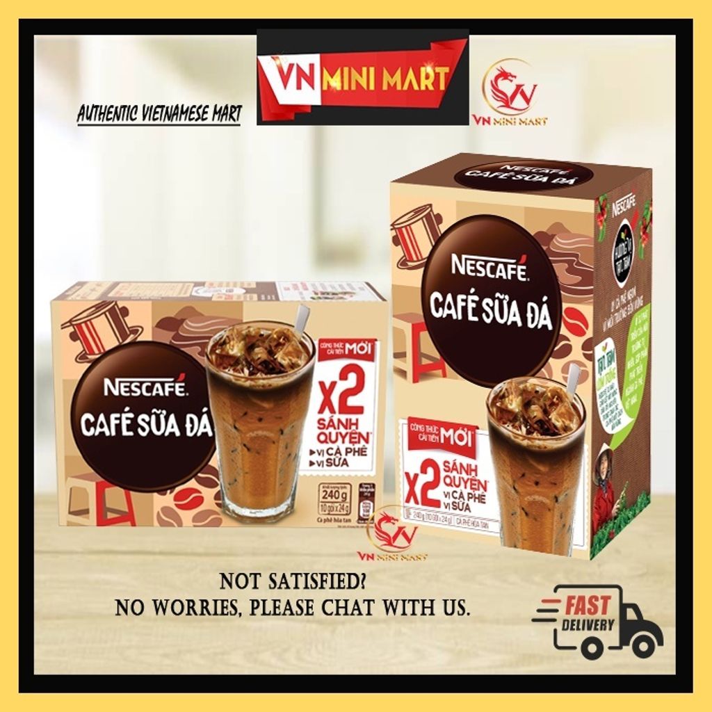 NesCafe Iced Milk Coffee 600g 3 in 1 with sugar - Hien Thao Shop