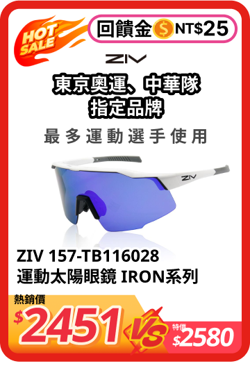 ZIV 157-TB116028 運動太陽眼鏡 IRON系列- 路達自行車衣運動用品館