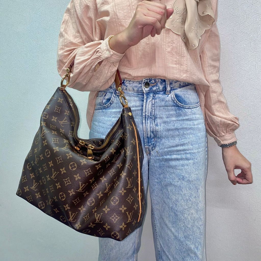 Preloved Louis Vuitton Sully MM Monogram Hobo Shoulder Bag TJ0164 080123  $150 OFF