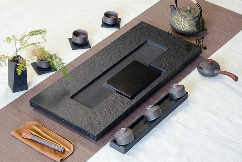 水雲間・烏金石茶盤|龍鳳茶堂020 水雲間・烏金石茶盤|龍鳳茶堂020