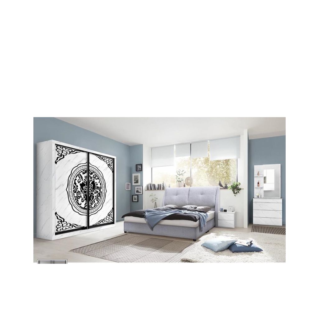 8X8` WARDROBE FULL QUEEN SIZE BEDROOM SET(WITH MATTRESS) (RM3399).jpg