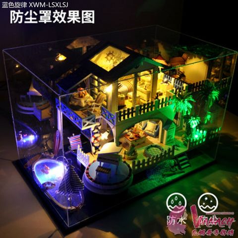 蓝色旋律 XWM-LSXLSJ {组装模型}VANACH DIY-木质拼装系列 diy大型别墅蓝色旋律手工制作房子模型拼装玩具益智创意生日礼物 (13).JPG