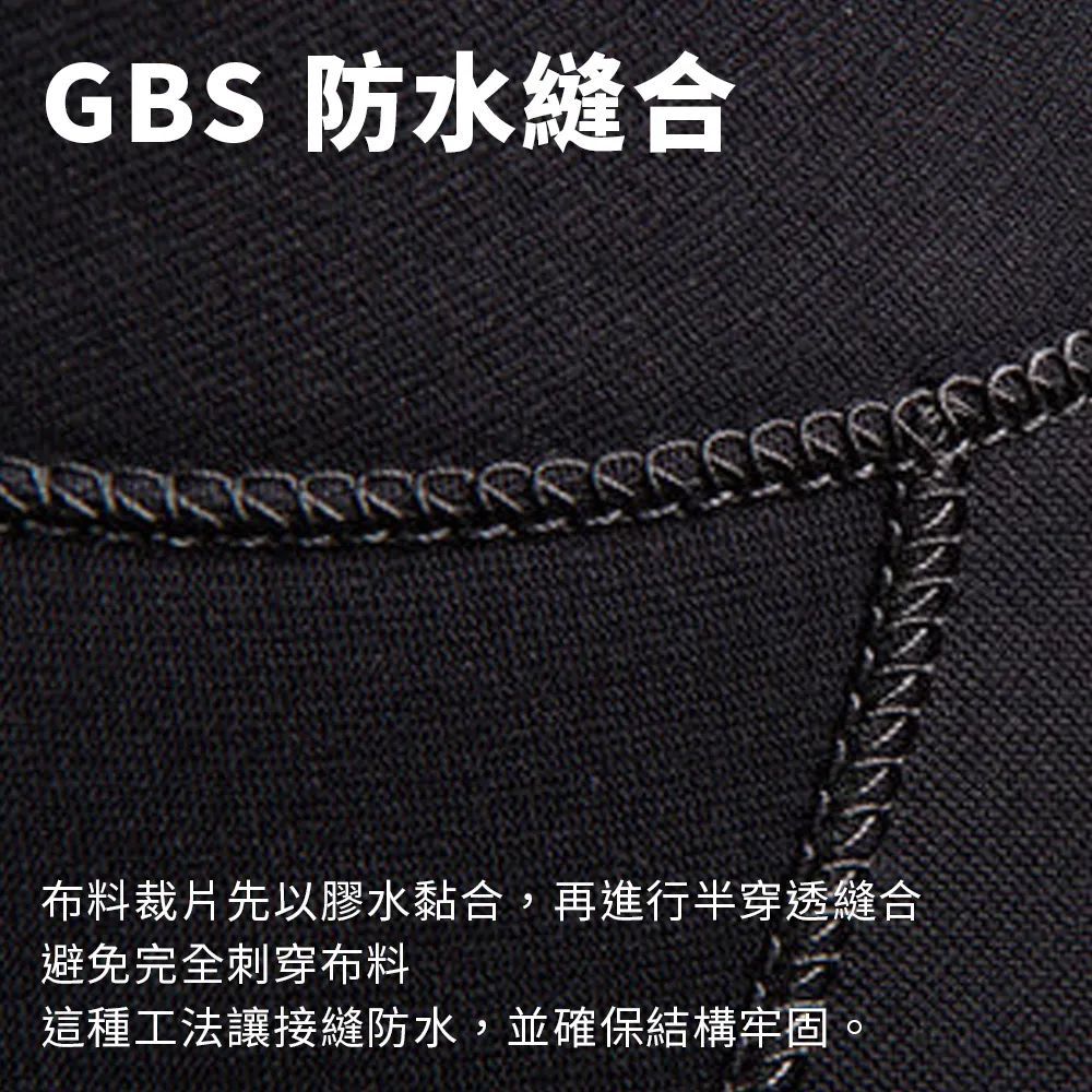 ① Glued blind stitched