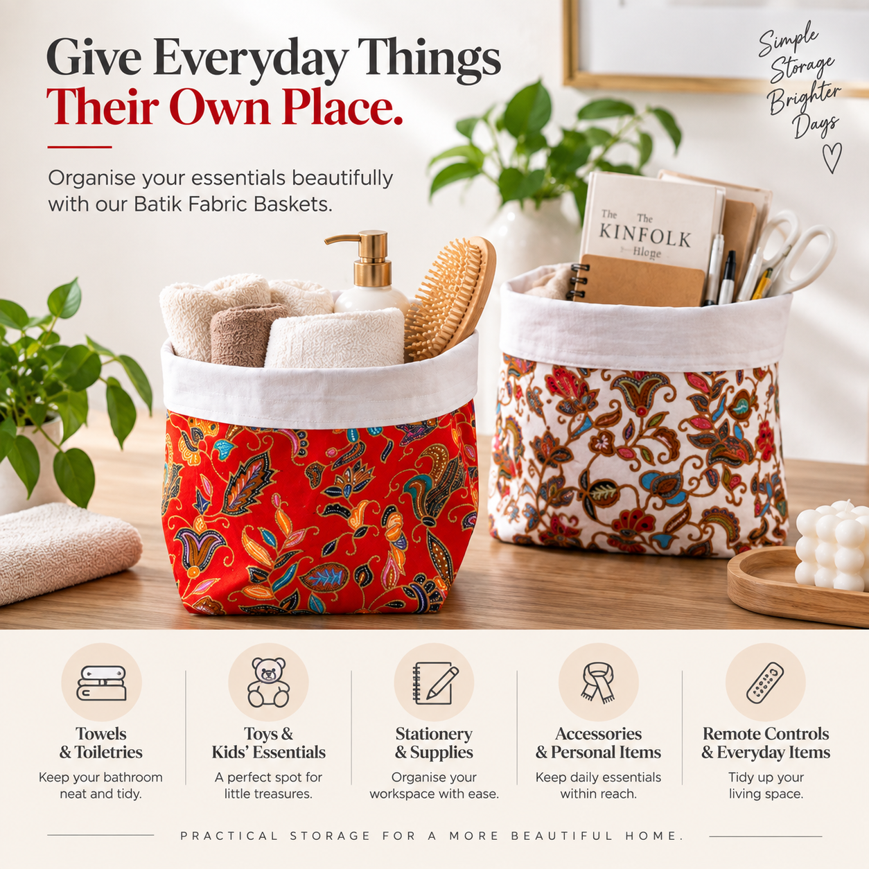 Batik Fabric Baskets 3