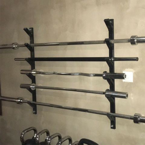 Wall mounted barbell rack 10 Tier Storage Holder Bar Gun Rack Rod Frame ...