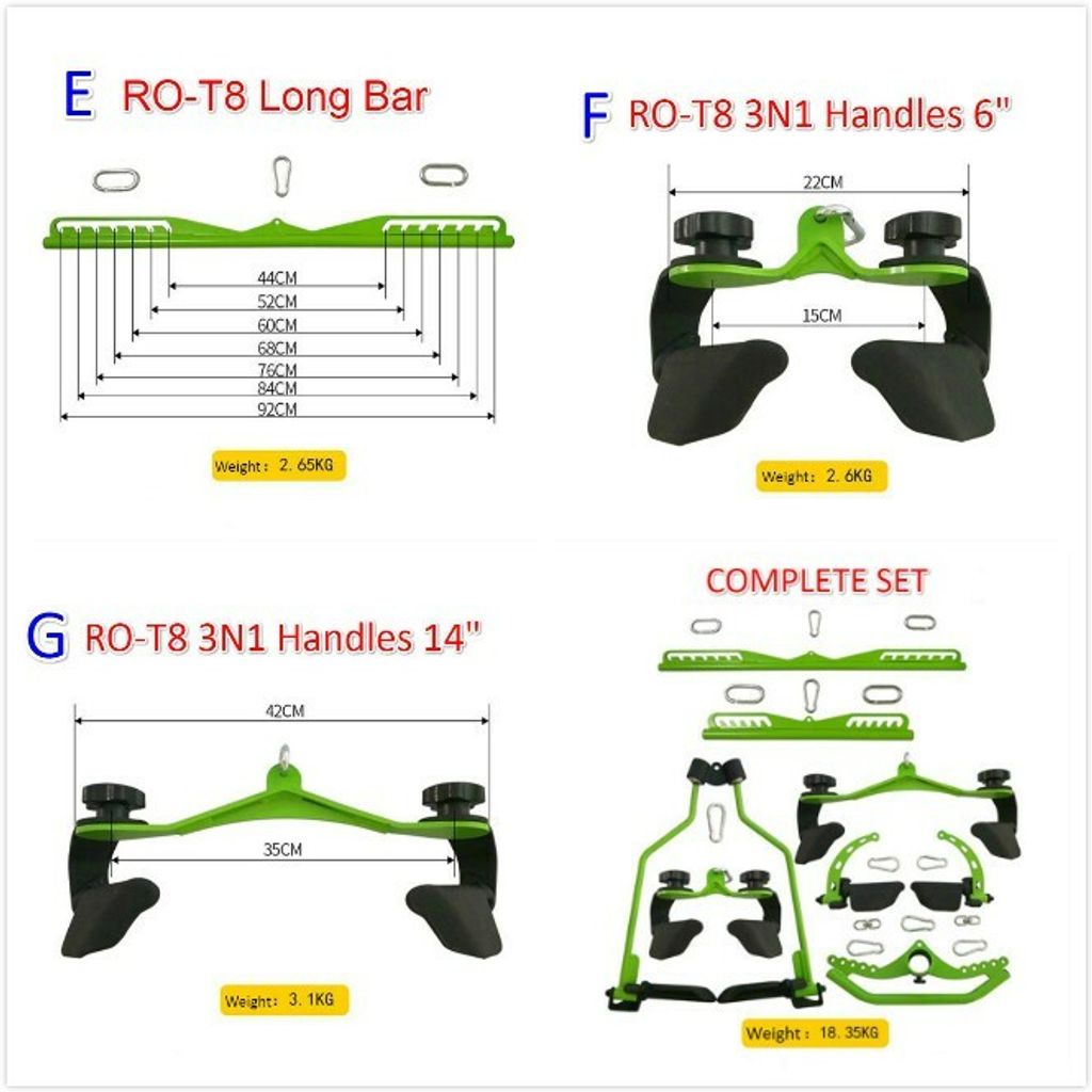 BODONG RO-T8 Handles and Accessories Fitness Equipment Multi-Grips Landmine  Bar Crossover Grip Handle cable Attachment