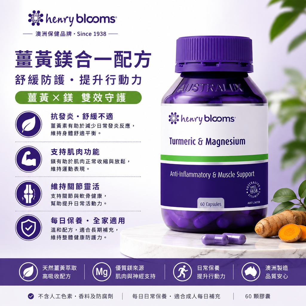 Henry Blooms 護頸丸（緩解肩頸不適）60粒