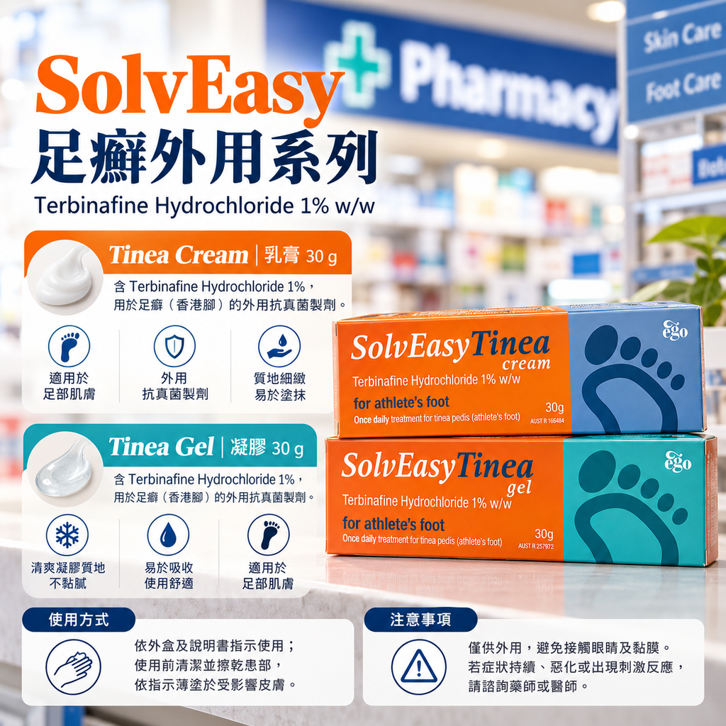 SolvEasy足癬乳膠專業藥局廣告