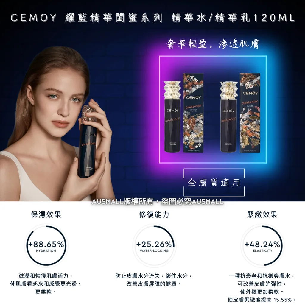 Cemoy 耀藍精華閨蜜系列 精華水精華乳120mL (1)