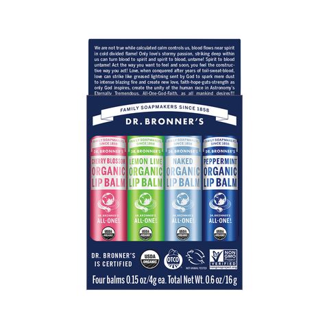 Dr. Bronner's Organic Lip Balm 4g x 4 Pack_media-01