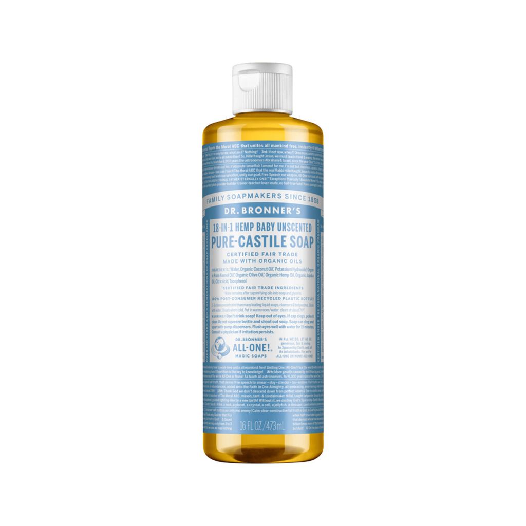 Dr. Bronner's Pure Castile Soap Liquid (Hemp 18 in 1) Unscented (Baby) 473ml_media-01