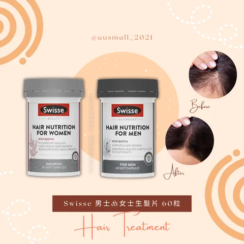 Swisse 男士&女士生髮片 60粒