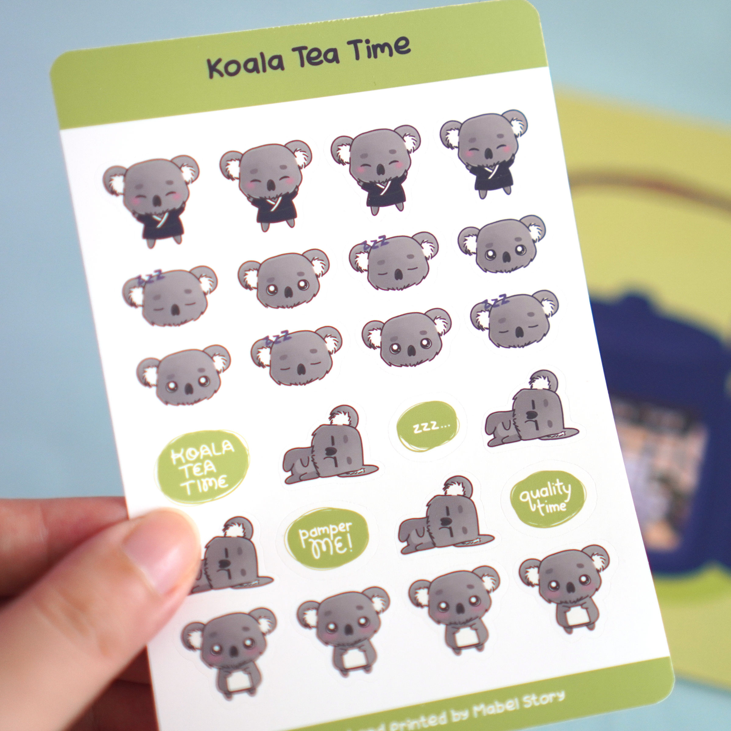 Koala Tea Time Sticker Sheet