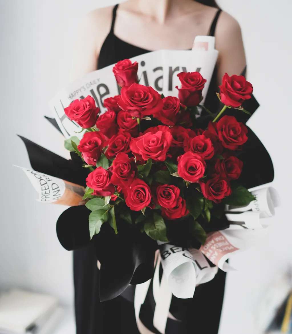 七夕情人節花束 紅玫單品 之間花藝between Floral Studio