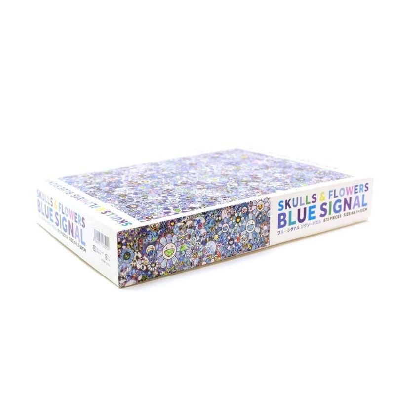 FLOWERS BLUE & SIGNAL SKULLS 村上隆 Takashi Blue Puzzle