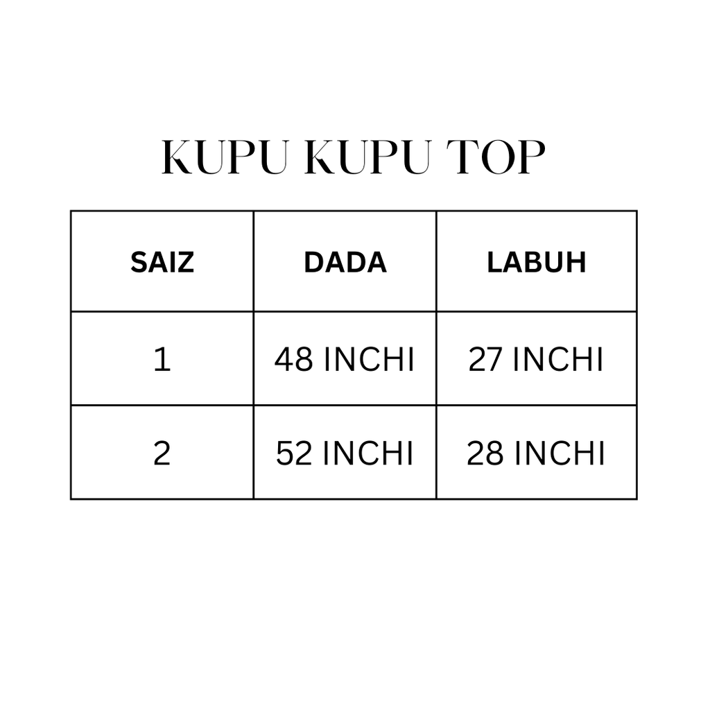 KUPU KUPU TOP