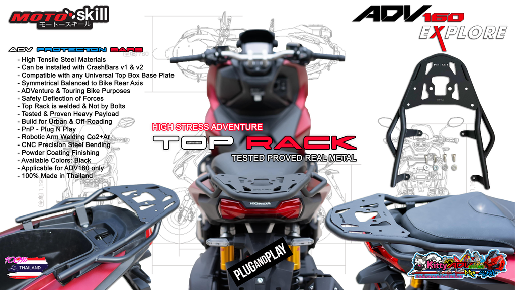 KittyShop-MotoSkill-ADV160-V1-V2-TOP RACK