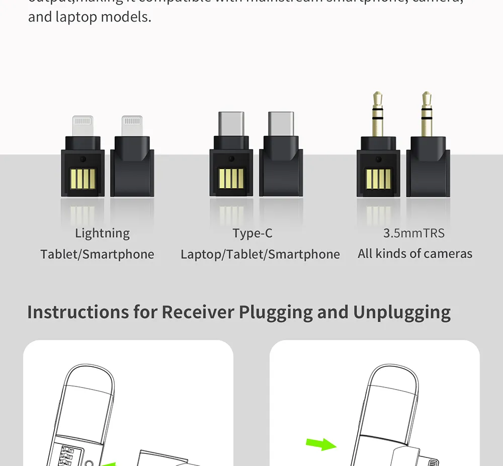 S9 Wireless Lavalier Microphone with Charging Case Mic Portable Audio Video Recording for camera iPhone Android  Live Gaming Mic