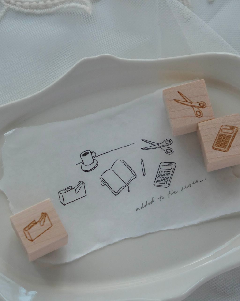 on the desk stationery