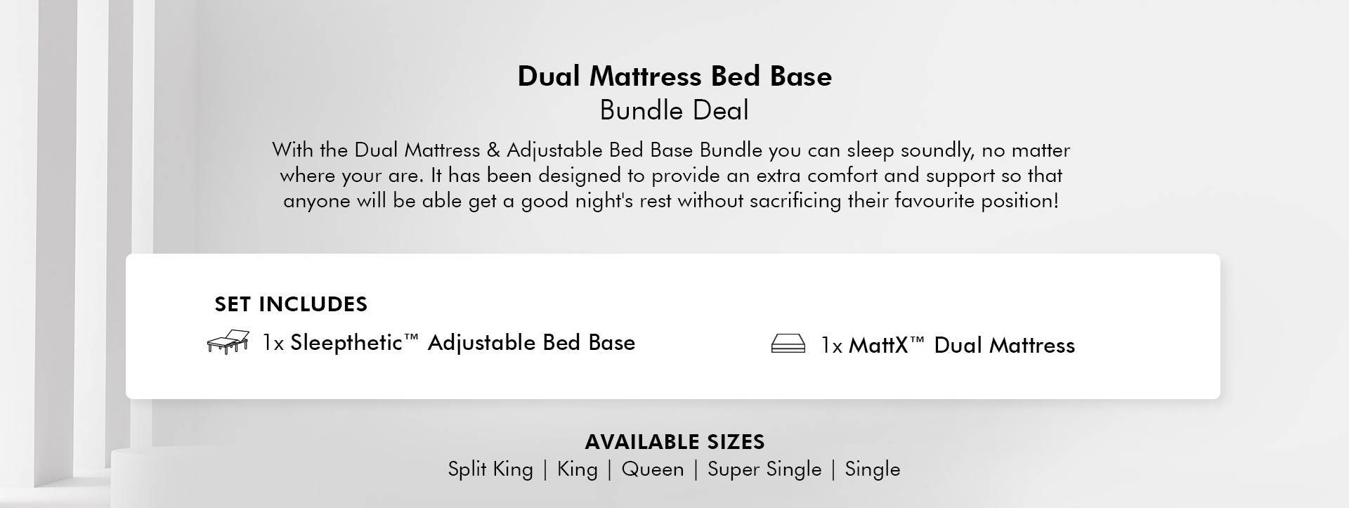 Dual Mattress Bed Base Bundle Deal