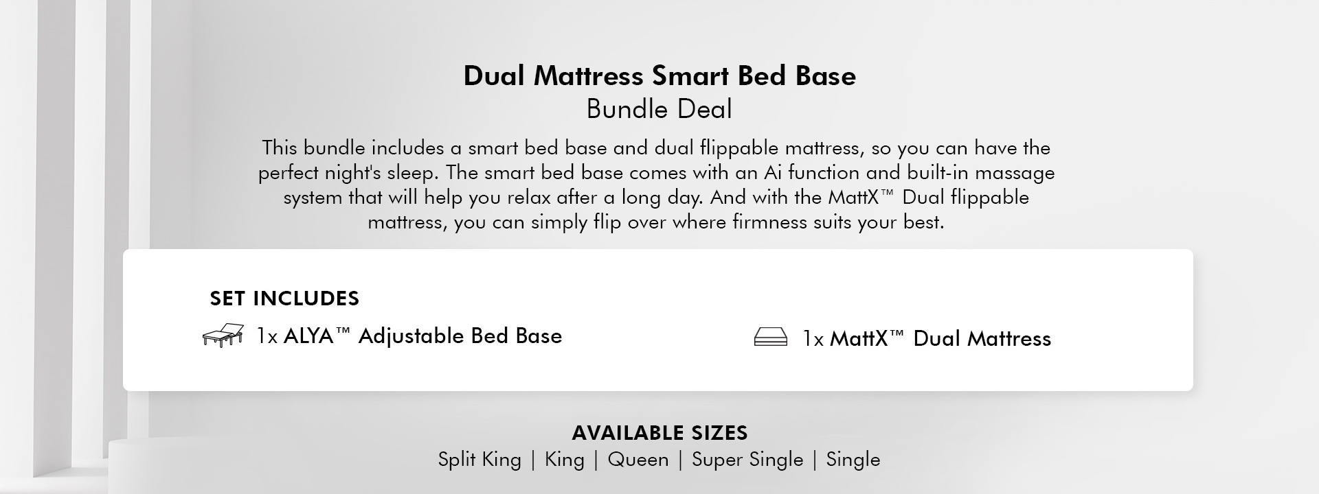 Dual Mattress Smart Bed Base Bundle