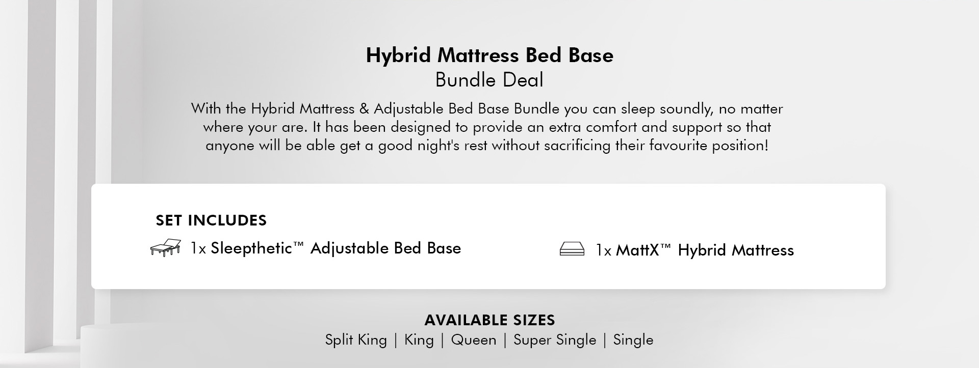 Hybrid Mattress Bed Base Bundle Deal