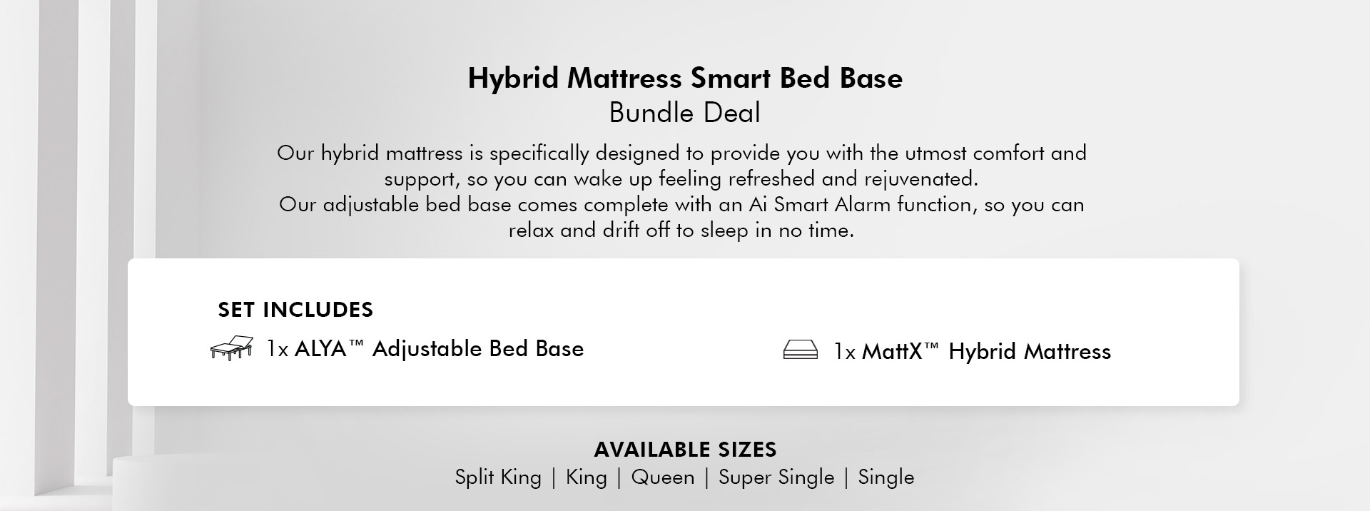 Hybrid Mattress Smart Bed Base Bundle Deal