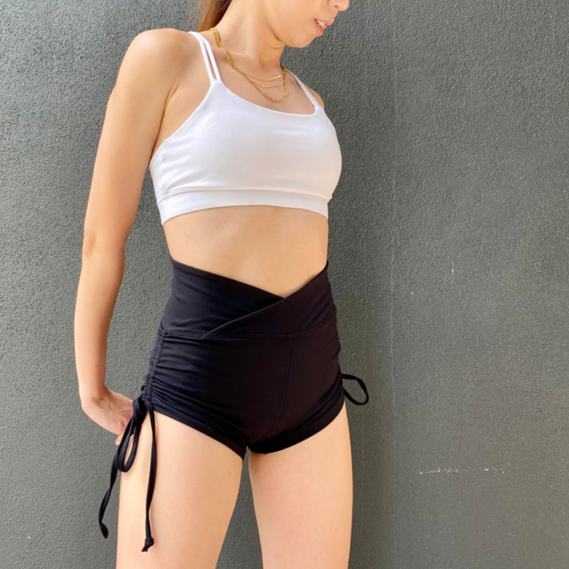 Freya Overlap High-Waisted Booty Shorts 