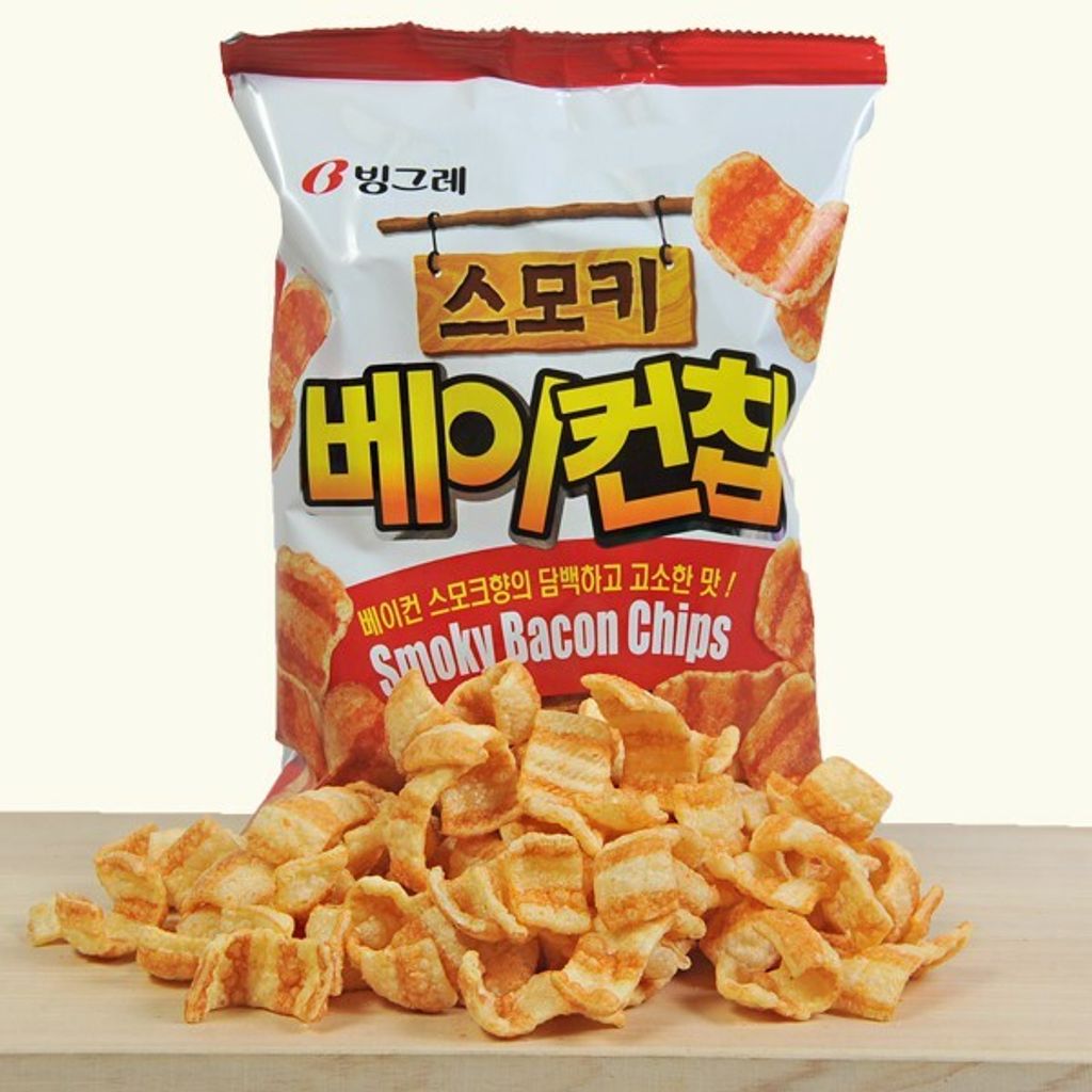 Korea Binggrae Smoky Bacon Chip Snack Original 70g 烟熏培根零食 빙그레 돌아온 스모키 ... Korea Binggrae Smoky Bacon Chip Snack Original 70G 烟熏培根零食 빙그레 돌아온 스모키 ...