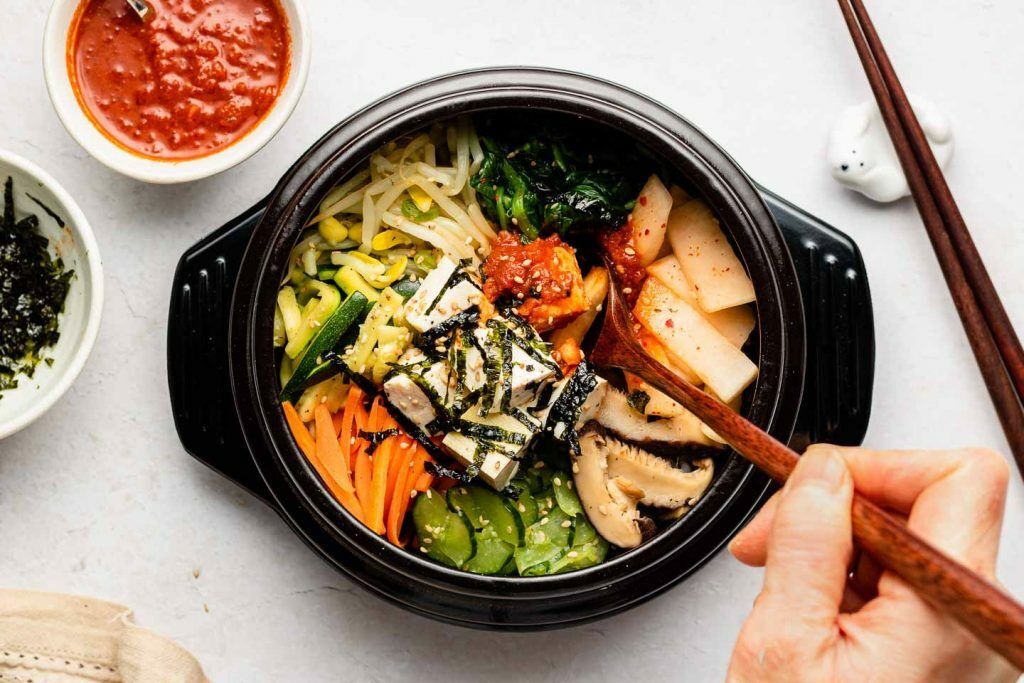 1pc Dolsot Bibimbap Earthenware Stone Bowl, Korean Cooking Soup Ceramic  Pot, Donabe Pot With Heat-Resistant Tray For Ttukbaegi, Korean Stew,  Bibimbap